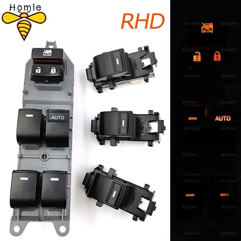 Rhd Lighted Led Power Single Window Switch Set For Toyota Rav Rav