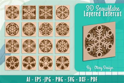 Snowflake D Layered Lasercut Graphic By Otvey Design Creative Fabrica