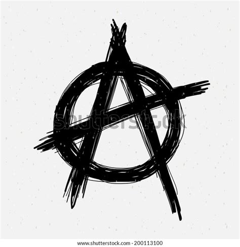 Anarchy Symbol Drawing Stock Vector Royalty Free 200113100