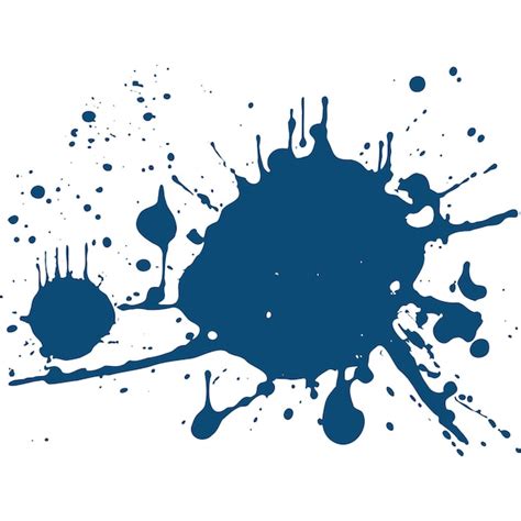 Premium Vector Vector Dark Blue Ink Drops And Paint Splashes Hand