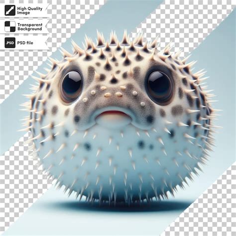 Premium Psd Psd Baby Puffer Fish On Transparent Background With