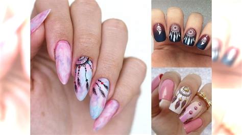 Feather Manicure Prze Liczny Motyw Pi Rka W Stylizacji Paznokci