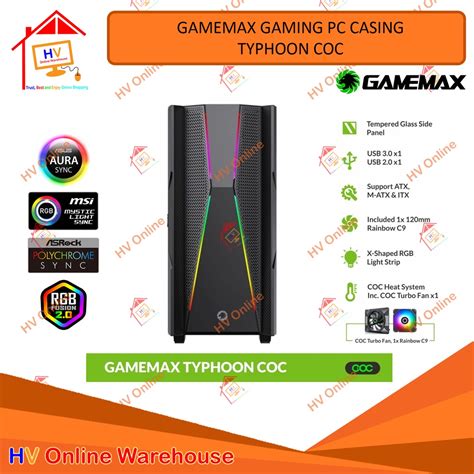 Jual Gamemax Typhoon COC System With COC Turbo Fan ARGB Fan Casing