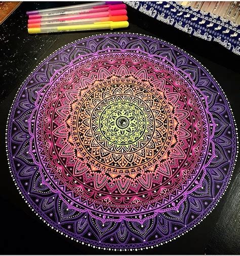 Throwback Starting A New Gelly Roll Mandala Today 30cm X 30cm On