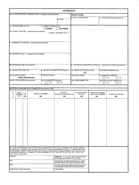Ups Electronic Invoice Pdf