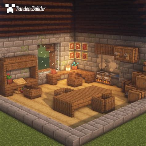 I built a kitchen/living room design! : Minecraft | Minecraft interior ...