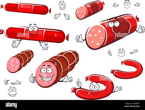 Dibujos Animados Divertidos Ahumados Embutidos De Carne Jam N Wurst Y