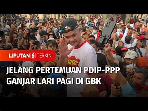 Momen Ganjar Pranowo Diserbu Warga Saat Lari Pagi Di Gbk Senayan