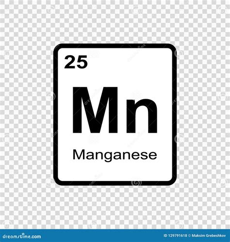 Chemical Element Manganese Stock Illustration Illustration Of