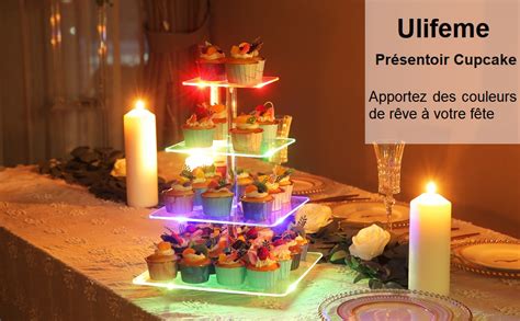 Etages Pr Sentoir Cupcake Ulifeme Led Rechargeable Support De