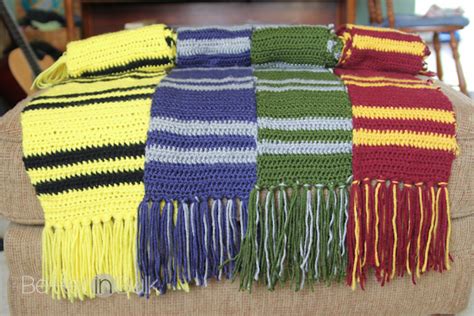 Harry Potter House Scarves {Free Crochet Pattern}