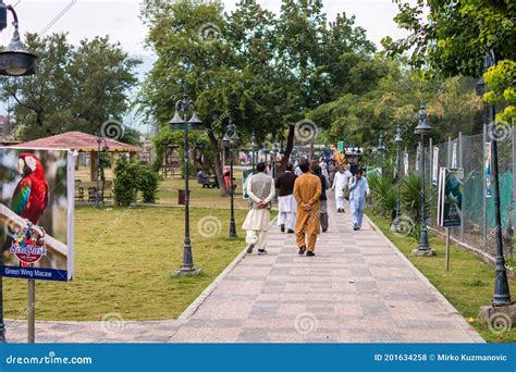 People Visiting Lake View Bird Park in Islamabad, Pakistan Editorial ...