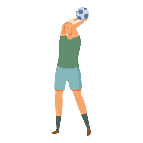 throw  football icon cartoon vector senior man  vector art