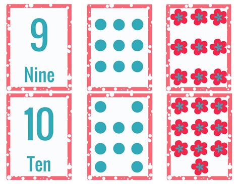 Number Recognition Flashcards Flowers - Etsy