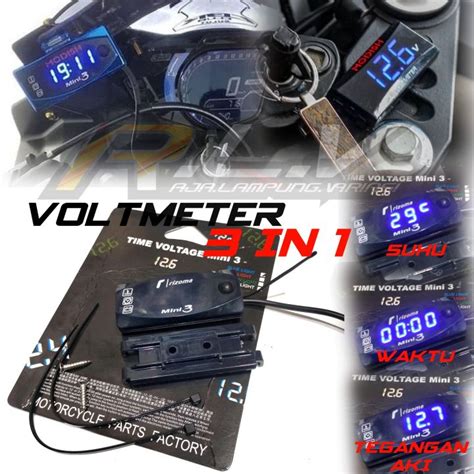 Voltmeter Waterproof Universal Volt Meter Aki Digital In Bisa