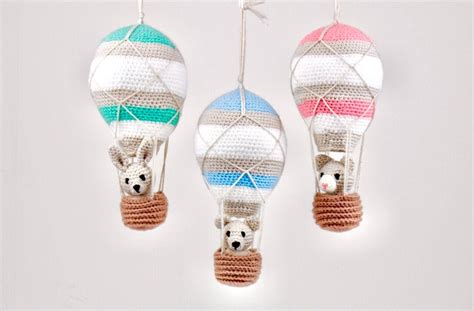 Hot Air Balloon Crochet Pattern Crochet Mobile Pattern Baby Mobile Crochet Pattern Nursery