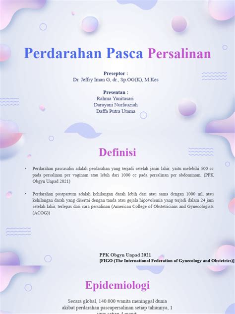 Pengayaan Perdarahan Pasca Persalinan Kel5 2022 Pdf