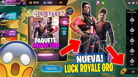 NUEVA LUCK ROYALE DE ORO EN FREE FIRE FECHA OFICIAL DE LA LUCK