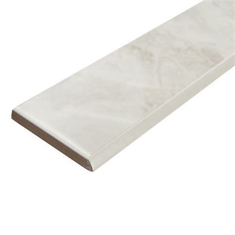 Alpha 1.75" x 7.75" Ceramic Bullnose Tile Trim in Gray | Wayfair