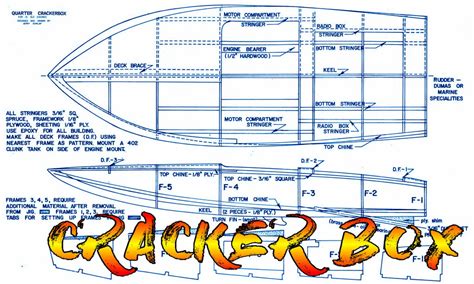 Model Boat Full Size Printed Plan And Article Scale 18 Crackerbox For R