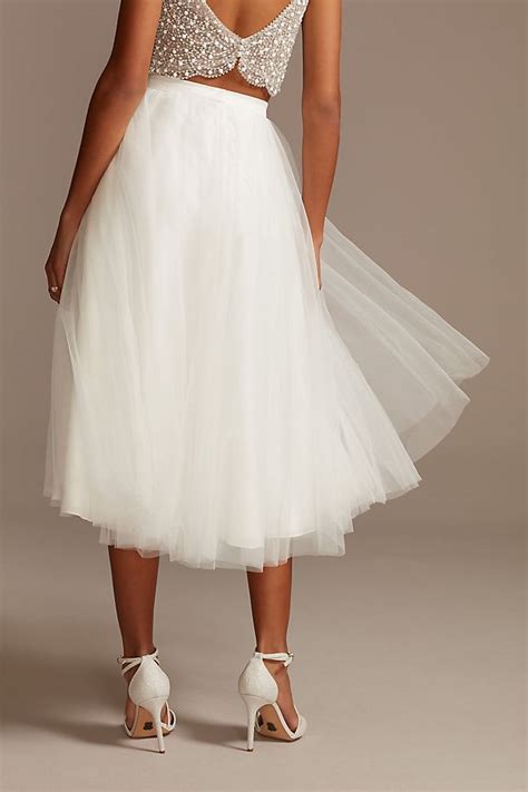 Tulle Wedding Separates Midi Skirt With Pockets Davids Bridal In