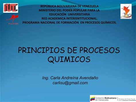 Tipos De Procesos Quimicos Ppt