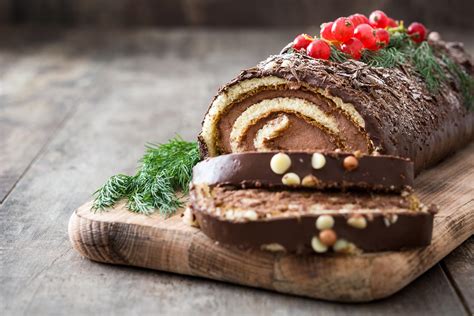 Recette Une Bûche De Noël Roulée Au Chocolat