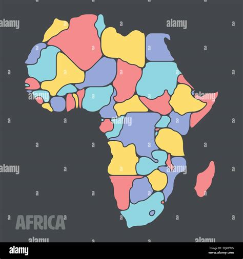 Smooth Map Of Africa Continent Stock Vector Image And Art Alamy