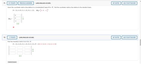 Solved 0 1 Points Previous Answers Larlinalg8 4 R 055 My