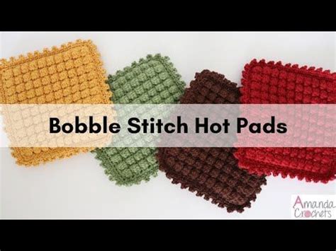 Bobble Stitch Hot Pad Crochet Hot Pad Easy Crochet Tutorial YouTube Crochet Hot Pads