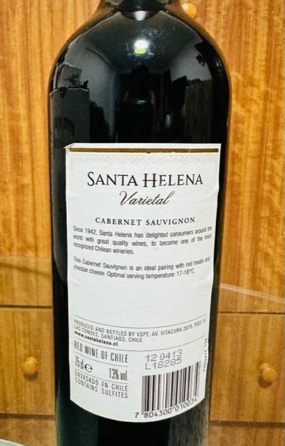 Santa Helena Varietal Cabernet Sauvignon 2018 Food Drinks Alcoholic