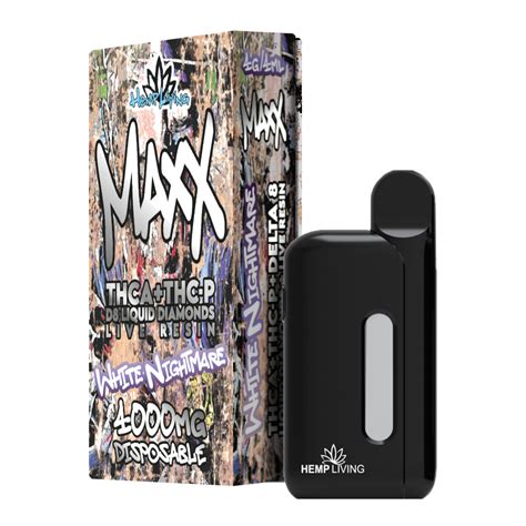 Hemp Living Maxx 4ml Vape Disposable W Live Resin Liquid Diamonds