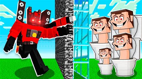 SKIBIDI TOILET Vs TITAN SPEAKERMAN En UNA BATALLA DE MOBS En MINECRAFT