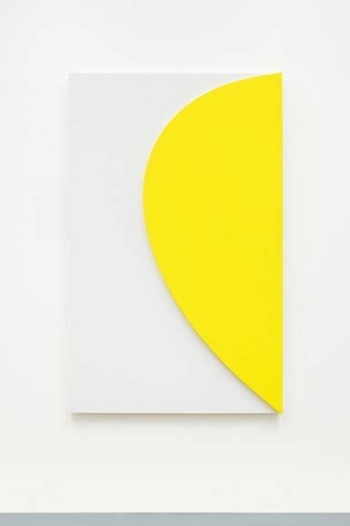 Yellow Relief With White Oil On Canvas On Two Joined Panels