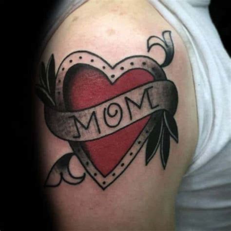 40 Traditional Mom Tattoo Designs For Men Memorial Ideas