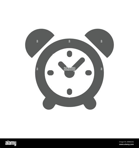 Alarm Clock Vector Icon Simple Filled Symbol Stock Vector Image And Art