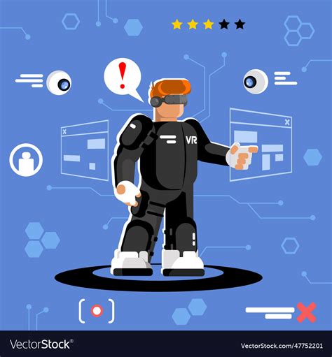 Vr Boy Royalty Free Vector Image Vectorstock