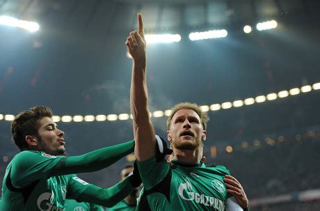 Schalkes Benedikt Hoewedes R Celebrates Scoring Editorial Stock Photo