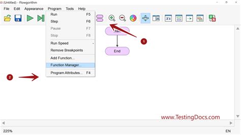 Flowgorithm Function Manager Testingdocs