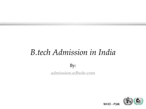 Btech Admission In India Ppt