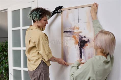 Lesbian Couple Kissing After Completion Of Repair Stock Image Image