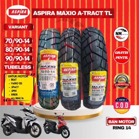 Jual Ban Motor Ring Matic Semi Trail Aspira Maxio Atract Tubeless