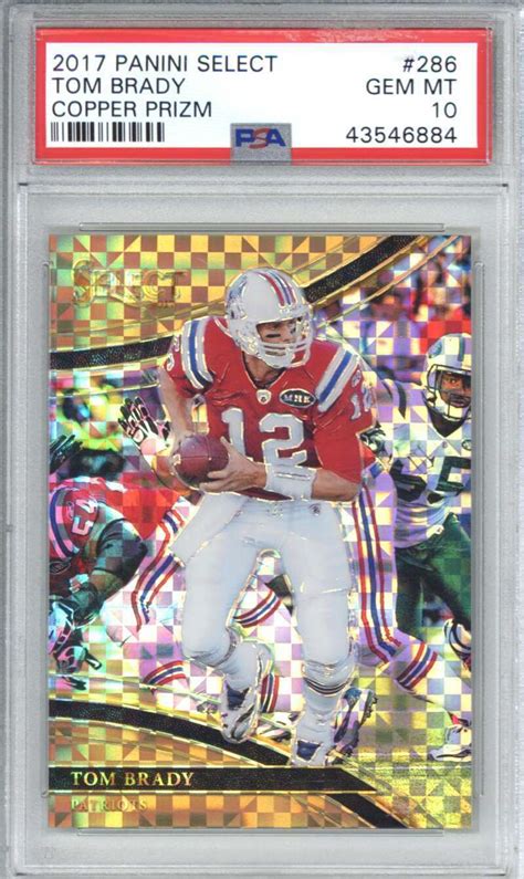 Lot Detail Tom Brady Panini Select Copper Prizm Card