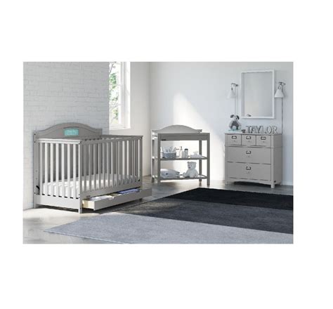 Graco Story Crib With Drawer And Reversible Headboard Pebble Gray