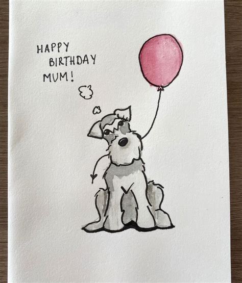 Schnauzer Birthday Card Nel 2024