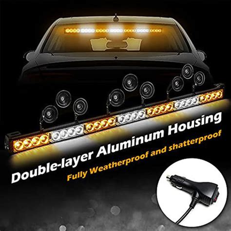 Getuscart Smallfatw Emergency Strobe Light Bar 32 28 Led 13 Flashing Modes Weatherproof 12v