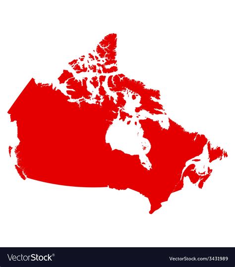 Canada Map Royalty Free Vector Image Vectorstock