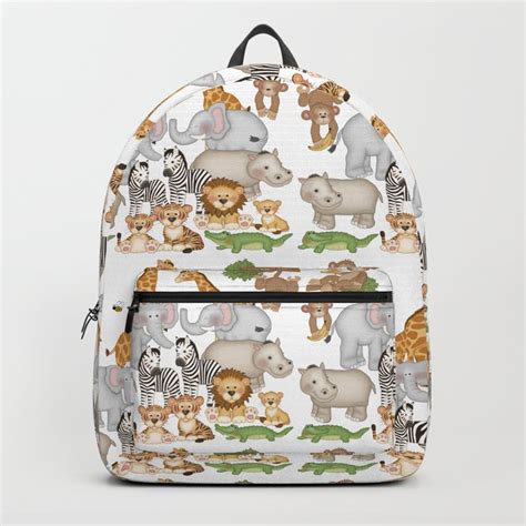 Safari Animals Kids Backpack by decampstudios | Society6