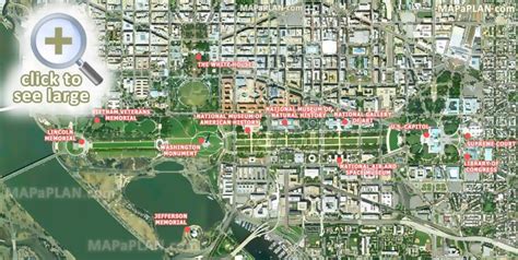 Washington Dc Maps Top Tourist Attractions Free Printable City