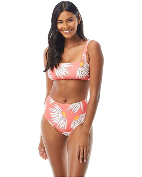 Kate Spade New York Falling Flower Square Neck Bikini Top